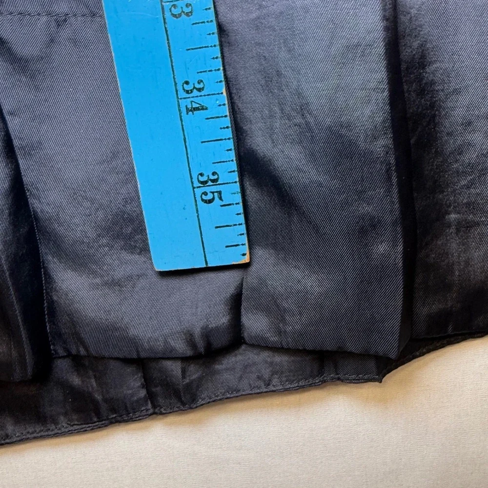 Banana Republic Black Satin Smocked Neck Trapeze Cocktail Dress Womens Size M‎